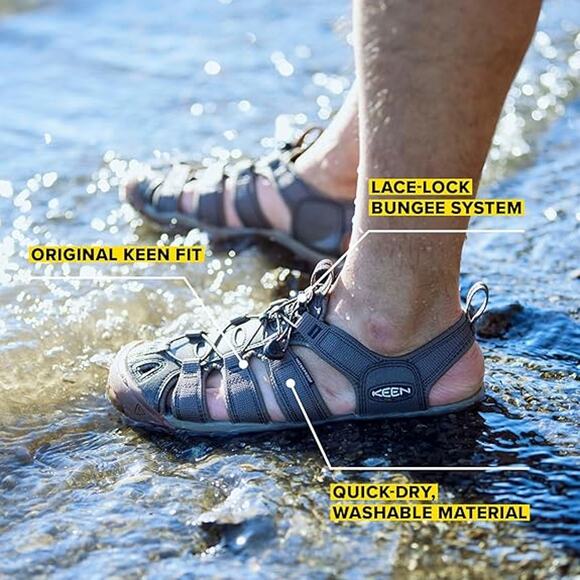 NWT KEEN Men’s Clearwater CNX Lightweight Water Sandals Black Size 8.5 - Picture 6 of 6